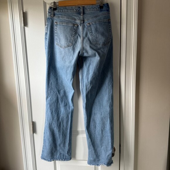 Abercrombie Vintage Comfort Stretch  Low Rise Baggy Jean Raw Hem Size 26 - Picture 7 of 10